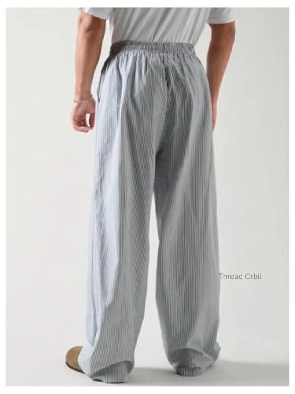 Striped Drawstring Casual Pants Lightweight Yoga Beach Vacation
